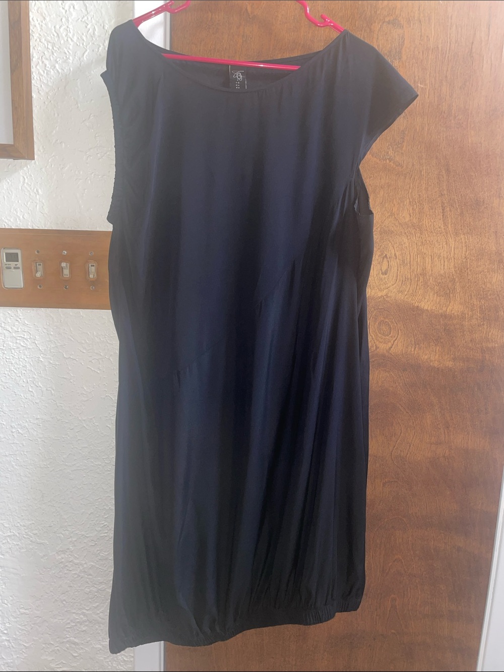 Sleeveless Black Midi Shift Dress by Maria Cornejo New York